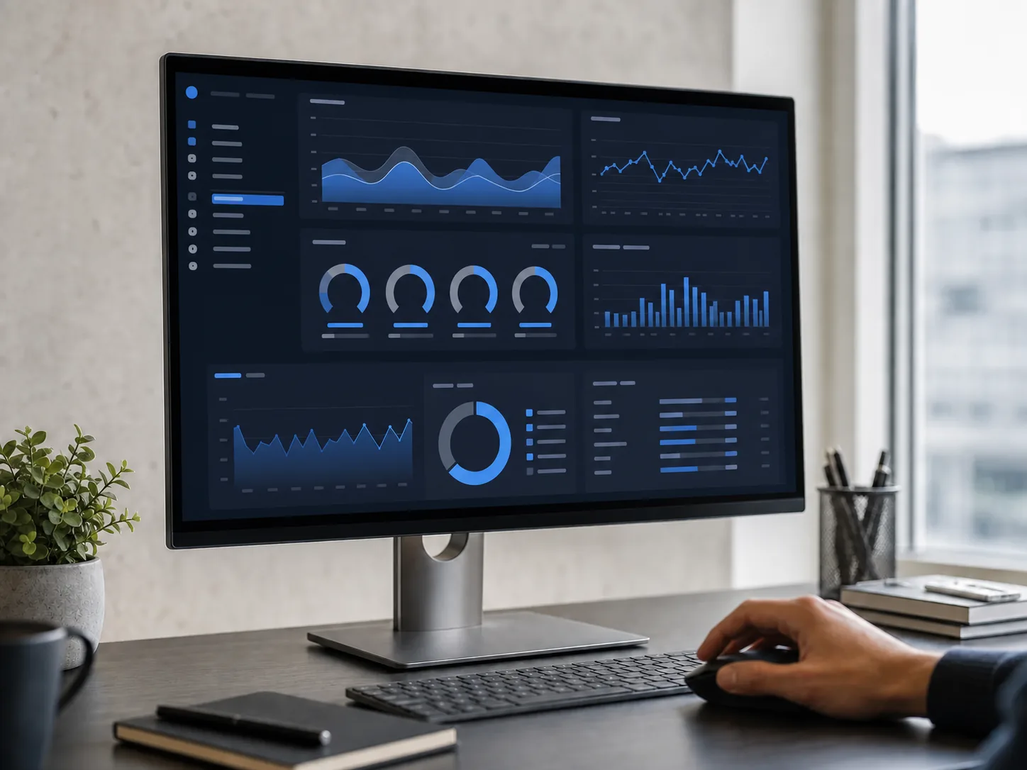 Technical website performance and search visibility analysis on a monitor